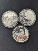 10 yuan CHINY - Bocian Biały Leopard Śnieżny 1992 Unicorn 1997
