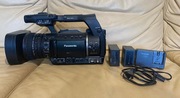 Uszkodzona kamera Panasonic AG-AC120EN + filtr + 2 akumulatory + ładowarka