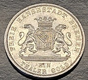 EIN THALER GOLD 1871 - Stan Bardzo Dobry