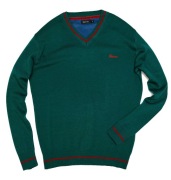 Zielony sweter Gucci w serek GG M/L