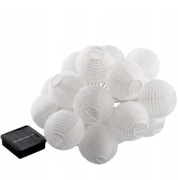 GIRLANDA SOLARNA  OGRODOWA ŚWIETLNA 8 M LAMPKI LAMPIONY 30 SZT