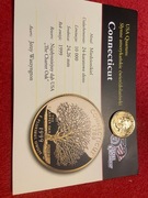 Monety - US Quarter Dollars- Connecticut - certyfikat