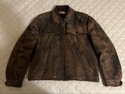 Kurtka męska VINTAGE skóra naturalna przecierana rozmiar S/M
