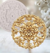 Okrągła KWIATOWA forma silikonowa 8.2*1.1 do odlewów Żywic Gipsu Czekolady 