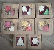 Boxy prezentowe świąteczne mikołajki świece sojowe bezzapachowe pudełko 