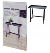 Stylowy Czarny Stolik Drewniany - stolik boczny