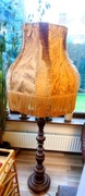 Lampa drewniana abażur 