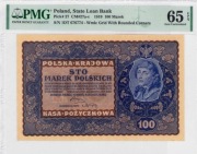 100 marek polskich 1919 ser.ID-T PMG 65 EPQ SUPER 