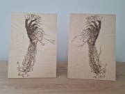 Roślinoręce, A4, sklejka (prezent, obraz, ozdoba, pirografia)