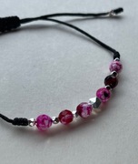 Bransoletka ze sznurka i kamieni naturalnych