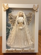 Pamiątka Pierwszej Komunii Świętej Anioł Stróż Makrama HandMade Rękodzieło