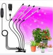 LAMPA DO WZROSTU ROSLIN 4xPANEL UV 80 LED TIMER 9 TRYBÓW