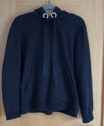 czarna bluza z kapturem ozdobny zamek z boku XL/42 Sinsay