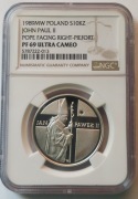 10000 złotych Jan Paweł II 1989 gruby krzyż NGC PF69 Ultra Cameo 