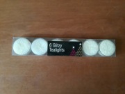 Świeczki typu tealight / tealighty błyszczące (6 sztuk)