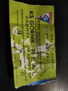 Bilet z 1988roku KS Górnik Zabrze vs Real Madrit CF