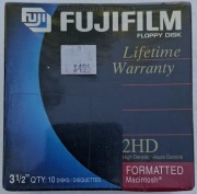 NOWE w folii Dyskietka 3.5" Dyskietki 10 szt Fuji Macintosh formatted