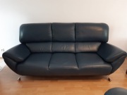 sofa z fotelem skórzane