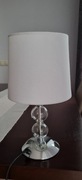Śliczna lampka nocna glamour z białym abażurem