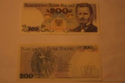 Banknot 200 zł z 1988 roku z portretem Jarosława Dąbrowskiego.