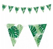 BANER flagi ALOHA liście HAWAJSKIE party zielone