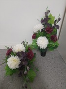 Komplet stroik + wazon kompozycja nagrobna