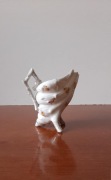 Mlecznik porcelanowy z porcelany w kształcie muszli w kwiaty | vintage