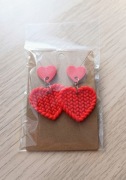 Kolczyki Czerwone Serduszka 