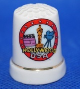 Naparstek Kolekcjonerski Porcelanowy Hollywood USA