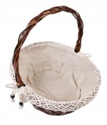 BRĄZOWY KOSZYK WIELKANOCNY NA ŚWIĘCONKĘ 30x25x30cm