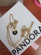 Pandora Naszyjnik z otwieranym medalionem platerowany 14 karatami złota 