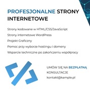 Profesjonalne strony internetowe – szybko, solidnie + projekt graficzny