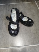 Befado 23 buty papcie czarne brokat kokardka dziewczynka