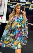 Sukienka damska koktajlowa Glamour print nowość LA DIVA 