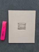 Dwie osoby w łódce- miniaturowa akwaforta 