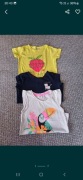 3x bluzka bluzeczka T-shirt dziewczęcy 86/92