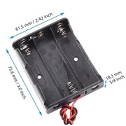 Pojemnik koszyk na ogniwa 18650 3S 12,6V