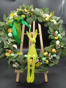 Duży wianek na drzwi wielkanocny 