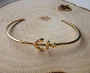 W Kruk bransoletka z kotwicą Pozłacana