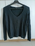 Sweter Massimo Dutti w szpic wzór warkoczy 