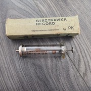 Strzykawka szklana PRL