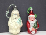 PRL stare bombki, ozdoby choinkowe Mikołaje