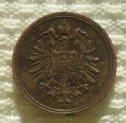 Niemcy Wilhelm I Hohenzollern 1 fenig pfennig 1875 A Berlin Prusy KM# 1