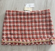 Tweedowa mini spódnica z łańcuszkiem, Mango rozmiar M, nowa