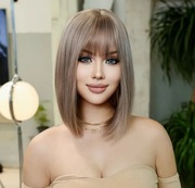 Peruka damska ciemny blond bob proste włosy dostawa 24h PL