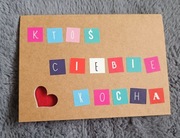 Kartka walentynkowa ręcznie robiona  