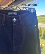 Czarne, zamszowe spodnie Massimo Dutti 34 XS