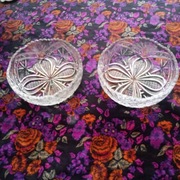 Patera x 2 . Kryształ PRL. 12x6,5 cm. Stan b.dobry
