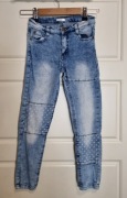 spodnie dżinsowe jeans 122 dziewczynka Pepco rurki