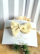 Haftowana opaska bezuciskowa – ecru